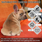 Car Seat Covers 2pcs Waterproof Towel Car Seat Cover Universal Fit for Most Trucks SUV Fitness Athletes Pets Gym and Water Sport，(Orange)
