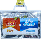 Superio Hot and Cold Insulated Bags for Food Delivery, Grocery Shopping Bags, Food Storage for Hot and Frozen Food for Travel, Disposable Cooler Bag, Reinforced Thermal Lunch Bag (1, 13"x5.5"x8.5")