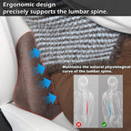 Lumbar Support Pillow for Car, Ergonomic Memory Foam Back Cushion for Driving, Seat Office Chair, Gaming Chair, Lower Back Support for Back Pain Relief, Brown, 2 Pack