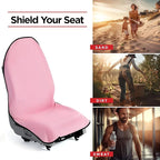 lebogner Waterproof Sweating Car Seat Cover for Post Gym Workout, Running, Swimming, Beach and Hiking, Universal Fit Anti-Slip Bucket Seat Protector for Cars, SUVs and Trucks, Machine Washable, Pink