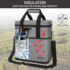 opux 6 Bottle Carrier Tote | Insulated Padded Wine Cooler Bag for Travel. Picnic, BYOB | Portable Leakproof Wine Tote Bag for Dinner, Party, Christmas, Wine Gift for Women, Men (Heather Gray)