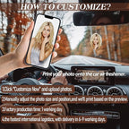 Personalized Custom Car Air Freshener, Double Sided Custom Photo, Record Player Shaped Fragrance Vent Clip, Unique and Cute Car Interior (Customize, Hanging A)