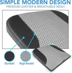 Car Seat Cushion, Comfortable Memory Foam Seat Pillow for Driving, Sciatica-Back Pain Relief, Cushion for Car-Truck, Office, Wheelchair - Black&Gray