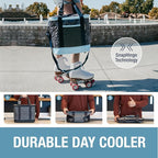 CleverMade Collapsible Insulated Cooler Bag – 24 Can Leakproof Soft Cooler for Beach, Travel, Car – Shoulder Strap, Bottle Opener – Camo