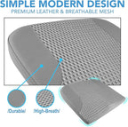Car Seat Cushion, Comfortable Memory Foam Seat Pillow for Driving, Sciatica-Back Pain Relief, Cushion for Car-Truck, Office, Wheelchair - Dark Grey