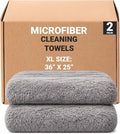 Platinum Microfiber Towels for Cars Extra Large Towel Set of 2 Drying Towels with Maximum Absorbency, Scratch Free Wash Towels for Detailing, Microfiber Cleaning Cloth Towel Kit