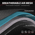 CAR PASS Comfortable 3D Foam Mesh Leather Car Seat Covers Front, Air Cool Mesh Breathable Front Seat Covers for Car, Universal Fit for SUV Truck Sedan Automotive, Airbag Compatible,Black Red