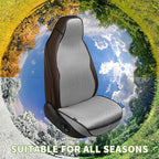 Auto Newer Car Seat Cover,Breathable Front Car Seat Cushion,Comfortable Car Seat Protector,Anti-Slip Full Wrap Driver Car Seat Protector with Storage Pocket,Universal All Seasons(Gray,2PCS)