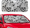 Gothic Skull Windshield Sunshade for Car SUV Truck Foldable Uv Ray Reflector Front Window Sun Shade Visor Shield Cover -59" X 31"