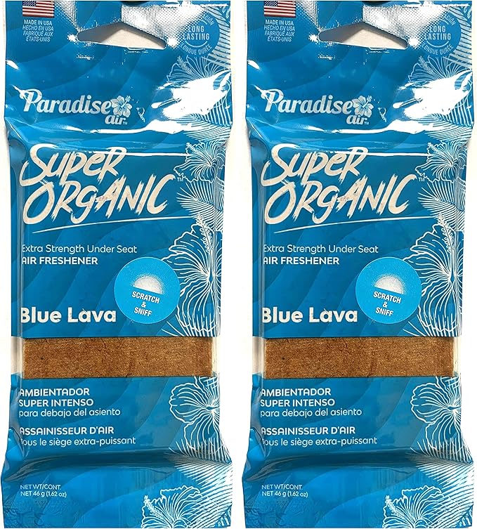 2 Blue Lava Scent Car Air Freshener Block Stone Under Seat Office Home Fragrance