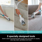 Shark StainStriker Portable Carpet, Upholstery & Area Rug Cleaner with Pet Mess Extractor, Stain & Odor Remover, Perfect for Car Interiors, White, PX201