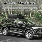 Soft Shell Car Rooftop Cargo Carrier 21 Cubic Feet Waterproof Car Roof Top Bag Roof Rack Luggage Cargo Storage for Universal Vehicles with/Without Rack Include Tie-Down Straps