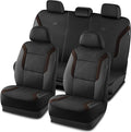 Skechers Memory Foam Car Seat Covers, Air Cool Mesh Thick Seat Covers, Car Seat Full Sets Airbag Compatible, Automotive Comfort for Most Cars,Vans,Trucks, SUVs,Brown
