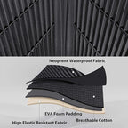 CAR PASS Waterproof Black Beige Car Seat Covers Front Seat Covers Neoprene Wetsuit,All-Weather Non-Slip Durable,Universal Fit for SUV Sedans Trucks Automotive,Airbag Compatible,3D Emboss Black Beige