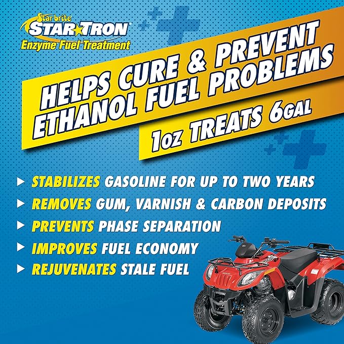STAR BRITE Star Tron Enzyme Fuel Treatment SEF Gasoline Formula - 1 oz. Treats 6 Gallons - 1 OZ - 12 Pack (14312)