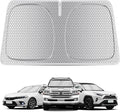 helloleiboo Graphene Car Windshield Sun Shade Car Sun Shade for Windshield with Heat Absorption Coating Foldable Design with UV Protection to Keep Your Car Interior Cooler Silver (Medium-59 × 30 in)