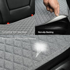 West Llama Linen Car Seat Covers,Bottom Seat Covers for Cars Include 1 Rear Bench Cover Universal Fits 90% Vehicles,SUVs,Cars,Sedans,Gray