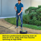 Kärcher Pressure Washer Surface Cleaner 15", Quick Connect, 2600-3200 PSI, Ideal for Driveways, Patios, Decks, Sidewalks