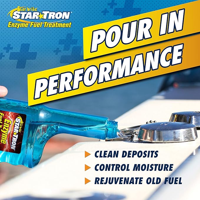Star Tron Enzyme Fuel Treatment Concentrate, 128 Fl. Oz. – Treats up to 2,048 Gallons – Rejuvenate & Stabilize Old Gasoline, Cure Ethanol Problems, Improve MPG, Reduce Emissions, Increase Horsepower