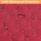 Mancro Dog Car Seat Cover for Back Seat, 2025 Upgraded 600D Heavy Duty Waterproof & Scratch-Resistant Dog Hammock for Car, Back Seat Pet Cover for Dogs with Sedan, Trucks and SUVs, Standard, Red
