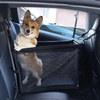Dog Car Seat for Medium Sized Dog, Booster Car Seat with Clip-On Safety Leash, Fits Both Front and Rear Seats, Pet Seat for Medium Pets Under 50 Lbs, Black L