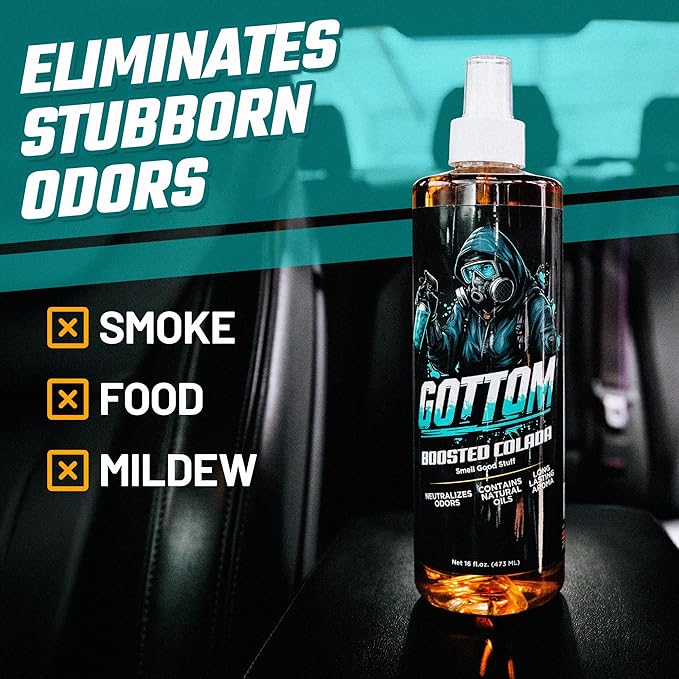 Gottom Air Freshener Spray - Long Lasting Odor Eliminator - 16 oz (Boosted Colada) - Car Scent, Auto Odor Remover, Fresh Fragrance, Air Freshener for Trucks, SUVs, RVs & more