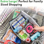 Creative Green Life XL Insulated Reusable Grocery Bags (2-Pack) - Premium Quality Cooler Bags with Hard Bottom Insert, Stands Upright, Washable