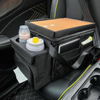Waterproof Car Organizer with Lid, Car Cooler Bag with Cup Holder and Tissue Box