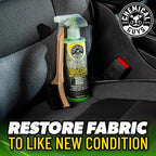 Chemical Guys Sprayable Citrus Fabric Clean Carpet & Upholstery Cleaner (Car Carpets, Seats & Floor Mats), 16 fl oz, Citrus Scent + Induro 7 Heavy Duty Nifty Interior Brush - HOL463