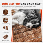 Backseat Dog Bed Mat for Car, Non-Slip Dog Bed for Car Back Seat, Soft & Cozy Dogs Blanket, Washable Travel Pet Mat Seat Protector for Cars, SUVs, Trucks