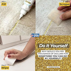 PentaUSA Tile Grout - Glitter Grout Tube, 6 Fl Oz Glitter Fast Drying Grout Paint, Shiny Grout Repair Kit - Renew Grout Lines in Bathroom, Kitchen, Countertops (180 ml, 6 Fl Oz) (Gold)