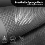 CAR PASS Leather Car Seat Covers Breathable Seat Cover Full Sets Airbag Compatible for Most Cars, SUVs, Trucks, and Vans (Full Set, Gray)
