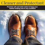 Fiebing's Leather Cleaner & Conditioner (8 oz) - All Purpose Wax-Free Color Safe Formula Protects & Strengthens All Leather - Prevents Molding, Cracking, Water Spots & Salt Stains on Car, Shoe, Purse