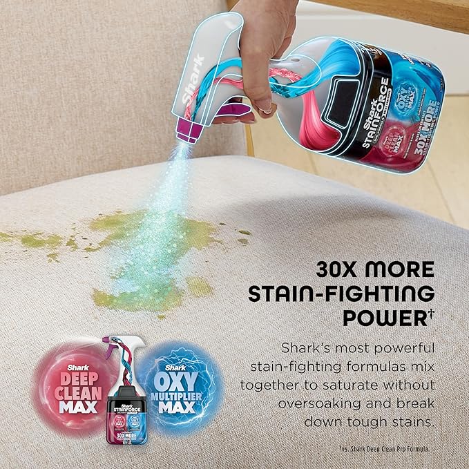 Shark StainForce Cordless Portable Spot, Stain, & Odor Remover System for Carpets, Area Rugs, Upholstery, Stairs, with Storage Caddy, Accessories, and Full-Size Cleaning Solution, HX101 (New)
