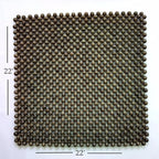 Natural Wood Beaded Seat Cover Pad Mat Comfy Cool Summer Massage Seat Cushion (Square Large) for Truck,RV,Pickup,Big Office Chair only
