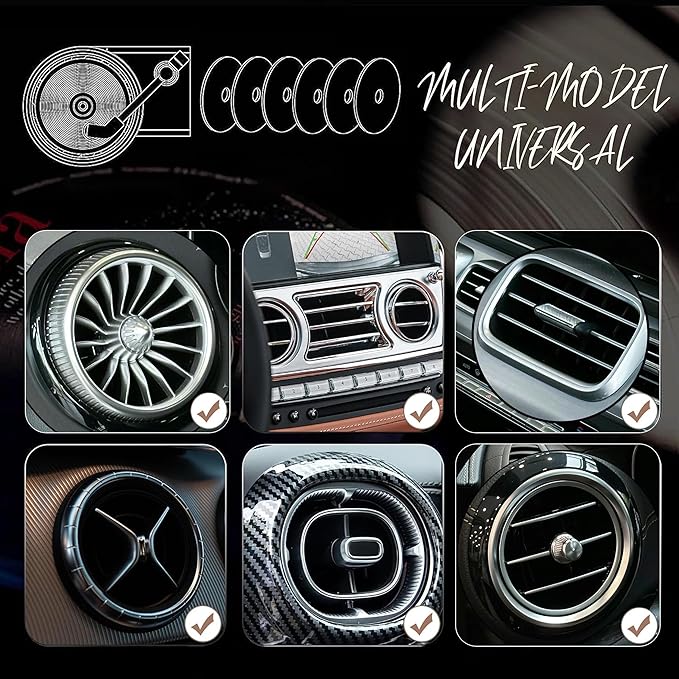 Car Air Freshener Vent Clips 20pcs Vintage Record Player Album Cover Air Freshener, Spinning Record Design Car Decoration,Gift for Music Lovers