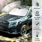 Windshield Sun Shade Custom Fit 2019-2024 2025 2026 Subaru Forester Accessories(Crossover, Base, Premium, Sport, Limited) Front Sunshade Window Shade Keep Car Interior Cool