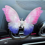 3 Pcs Embroidery Fragrance gradient Butterfly Decoration, Butterfly Car Vent Clips, Embroidery Fragrance Butterfly Car Air Freshener Clip Charm Car Inter Decor Cute Car Accessories for Women Girls