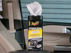 Meguiar's Supreme Shine Protectant Wipes - Convenient Protectant Wipes with UV Blocking for Durable Protection, Premium Car Wipe that Clean and Leave a Non-Greasy Glossy Shine, 30 Count
