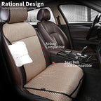 Auto Newer Luxury Breathable Car Seat Cover Fit Four Seasons, Universal Front of Car Seat Cushions, Bottom Seat Covers of Full Wrapped Edge,Universal Fit for 95% Cars,SUV,Pickup(Beige,1PCS)