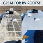 100% Silicone Roof Coating for RVs, Campers & Flat Roofs - Waterproof Seal for Leaks, Cracks & Seams - Ponding Water Resistant - Quart Light Gray