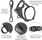 Kurgo Tru-Fit Smart Dog Walking Harness - Comfortable Fit - Adjustable Harness - Reflective Pet Wear - Quick Strap Release - Daily Walk Accessory - Includes Seat Belt Loop - Grey - X-Small