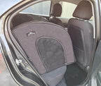 Soft Pet Travel Car Seat Crate for Large Size Dog or Cat - Folds Flat - Storage Bag Included - Black Color - Portable with Case