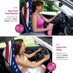 lebogner Waterproof Seat Cover, Sweating Towel for Post Gym Workout, Running, Swimming, and Beach, Universal Fit Anti-Slip Seat Protector for Cars, and Trucks, Machine Washable, American Flag Design