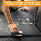 FurDozer Pet Hair Remover & Auto Detailing Tools - Cat & Dog Hair Remover for Carpets, Car Interiors, Couches, Bedding, & Pet Furniture (Gray, X3 PRO - 5" Long)