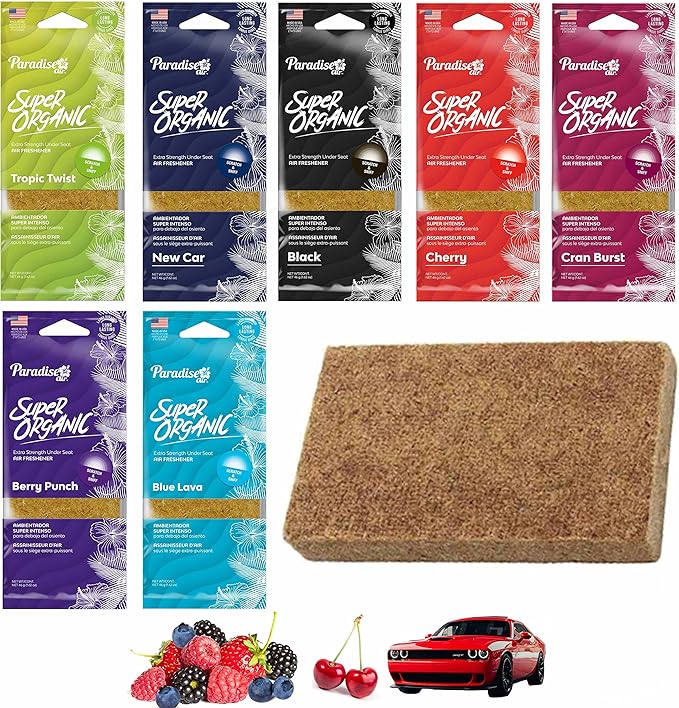 7 Pc Paradise Super Organic Air Freshener Block Stone Fragrance Assorted Scents