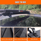 Universal Car Soft Roof Rack Pads Luggage Carrier System for Kayak Surfboard SUP Canoe Include 2 Heavy Duty Tie Down Straps, 2 Tie Down Rope, 2 Quick Loop Strap (Use with Cross Bar)