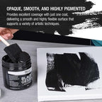 U.S. Art Supply Black Gesso Primer - 16.9oz (500ml) for Oil & Acrylic Paint - Superior Coverage, Canvas Prep, Mixable White Gesso Paint Artists