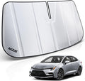 MZS Windshield Sun Shade Compatible with Corolla Sedan 2020-2026 / Hatchback 2019-2026, Foldable Car Sun Shield with Storage Pouch, Front Window Visor Sunshade Accessories for Interior Protector