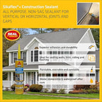SIKA Sikaflex Construction Sealant - Aluminum Gray, Paintable Polyurethane, All-Purpose for Sealing Joints & Gaps, 10.1 fl. oz Cartridge - Weatherproof, Durable, Self-Leveling, Non-Corrosive